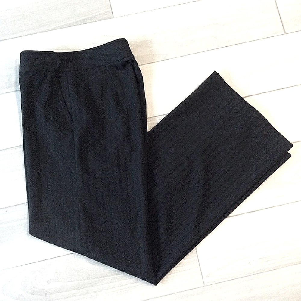 Max Studio High Waisted Wide Leg Trousers Black 6